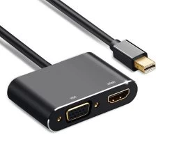 Premium 2-in-1 Mini-DisplayPort To HDMI / VGA Cable Adaptor (4K/30Hz HDMI Output)