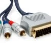Pro Series 1.5m SCART To Component RGB Cable (Gold Connectors) -Computer Accessories Store pro series 15m scart to 16