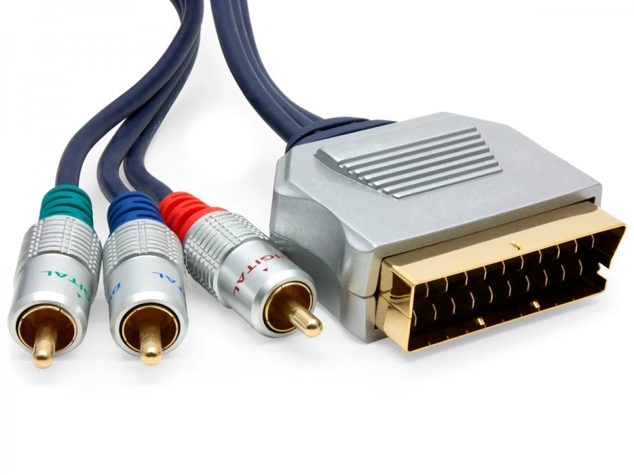 Pro Series 1.5m SCART To Component RGB Cable (Gold Connectors) 3 Pro Series 1.5m SCART To Component RGB Cable (Gold Connectors)