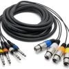 Pro Series 5m 1/4 Inch Jack To XLR 4-Way Snake (Male To Female) 2 Pro Series 5m 1/4 Inch Jack To XLR 4-Way Snake (Male To Female) -Computer Accessories Store pro series 5m 14 inch jack to 56