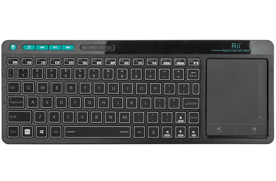 Rii 2.4GHz Rechargable Wireless Media Backlit Keyboard With Touchpad 3 Rii 2.4GHz Rechargable Wireless Media Backlit Keyboard With Touchpad