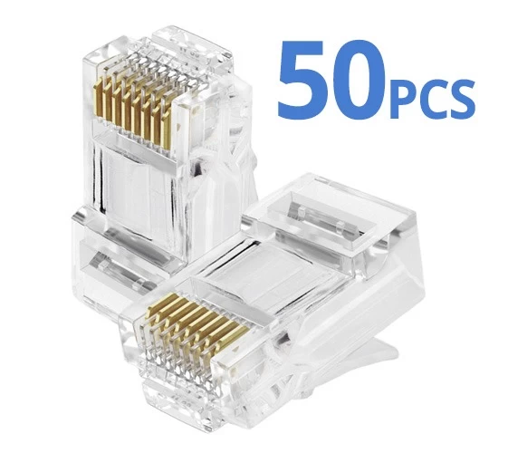 RJ45 8P8C Plug Crimp Terminals (50-Pack) 3 RJ45 8P8C Plug Crimp Terminals (50-Pack)