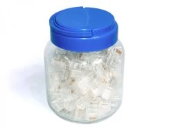 RJ45 8P8C, Plug, Round Solid 100pk