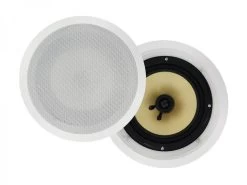 Round 6.5" Pair Of Wall / Ceiling Mounted Speakers - 100w Kevlar Drivers