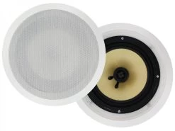 Round 8" Pair Of Wall / Ceiling Mounted Speakers - 150w Kevlar Drivers