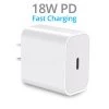 Single Socket 18W PD USB-C Wall Charger (5V/3A) -Computer Accessories Store single socket qualcomm quick 28