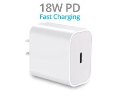 Single Socket 18W PD USB-C Wall Charger (5V/3A)