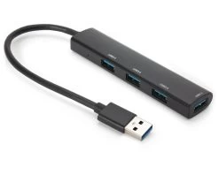 Slim Aluminium USB Hub - USB Type-A Interface (4x USB 3.0)